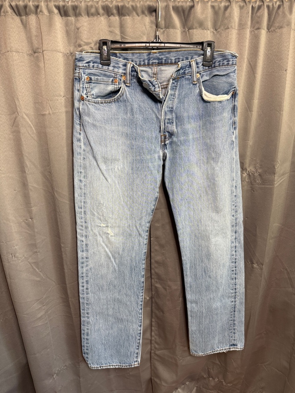 Men's Straight Light Blue Denim Jeans